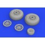 1/48 Aircraft- P51D Wheels Block Tread for EDU (Mask and  Resin)(D)