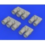 1/48 Aircraft- F6F Exhaust Stacks for EDU (Resin)(D)