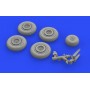 1/72 Aircraft- MiG17 Wheels for ARX (Mask and  Resin)