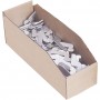 Bacs à pièces en carton ondulé de 12 po de profondeur, 2 po L x 12 po P x 4-1/2 po H, Beige