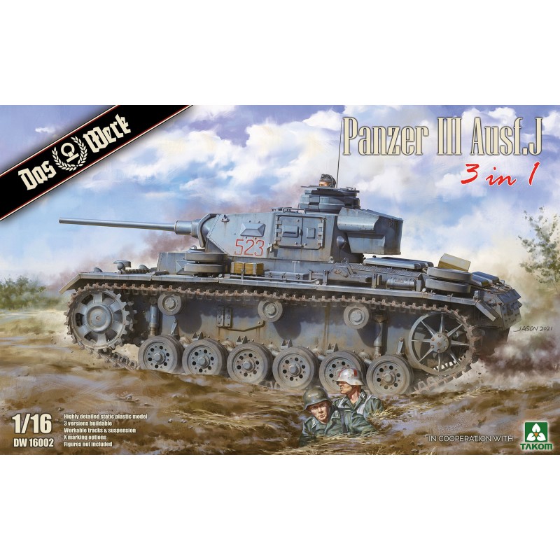 Das Werk 1/16 Panzer III Ausf. J 3in1