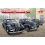 ICM Wehrmacht Personnel Cars   (Kadett K38 Saloon, Kapitan Saloon, Admiral Saloon)