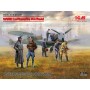 ICM 1/48 WWII Luftwaffe Airfield - Messerschmitt Bf 109F-4, Hs 126 B-1, German Luftwaffe Pilots and Ground Personnel (7 figures)
