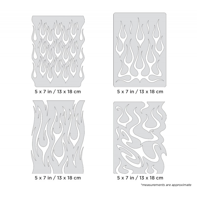 IWATA Artool Flame-o-rama Mini Series Freehand Airbrush Template By ...