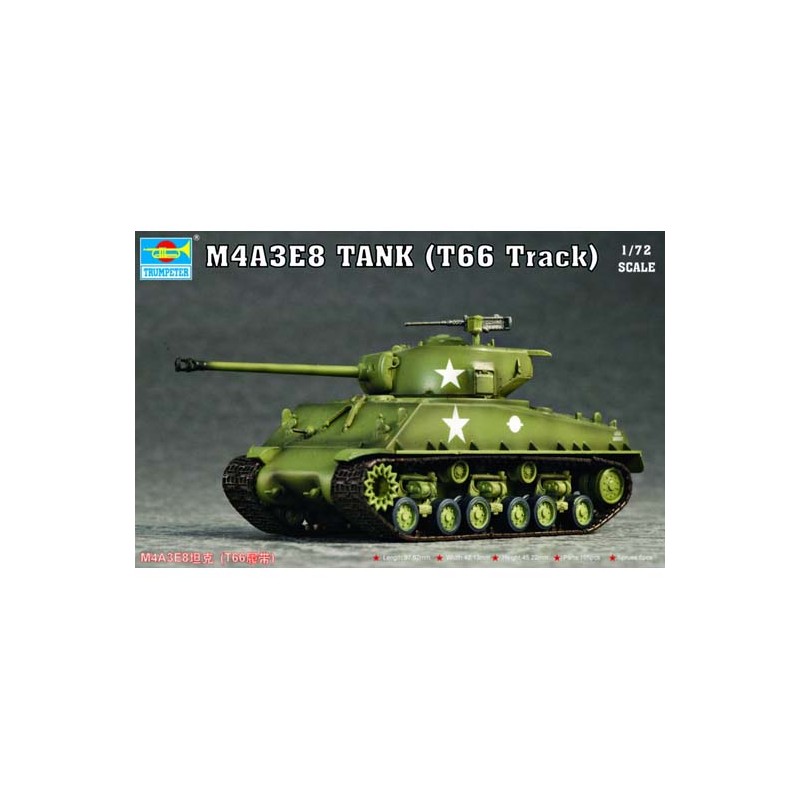 TSM-7225 1/72 M4A3E8 (Easy Eight) Tank w/T66 Tracks