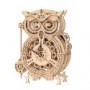 Mechanical Wood Models Owl Clock