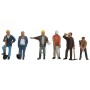 Construction Workers pkg(6) - Set no 1 Walthers SceneMaster no 6022