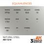 AK Interactive 3rd Gen Acrylic Natural Steel 17ml