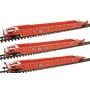 Gold Line(TM) 53' NSC 3-Unit Well Car Assembled -- Canadian Pacific (red w/Patched Reporting Marks)