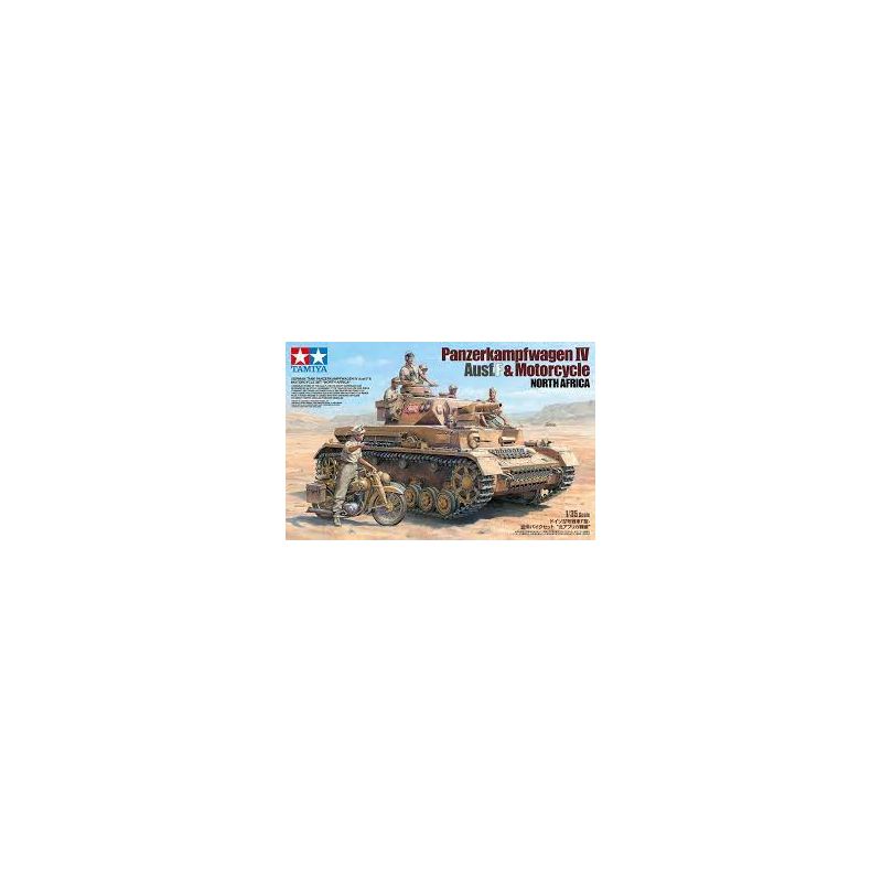 TAM25208 1/35 Panzer Iv .F & Motorcycle N.Africa