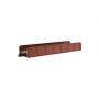 N E-Z TRACK GIRDER BRIDGE w/nickel silver rails, unlettered, oxide red