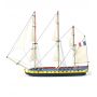 17000 Hermione La Fayette Easy Kit. Wooden Model Ship with Paints