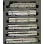 Silver Streak Zephyr Train-Only Set - Standard DC with Interior Lights - Chicago, Burlington and Quincy (silver)