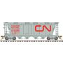 HO SLAB SIDE HOPPER-CDN NATIONAL, noodle 8 hatch, 353641, gray/red