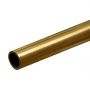 ROUND BRASS TUBE9/32 OD .029 WALL x 12"   5