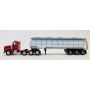 Kenworth T800 Tractor w/Chemical Tank Trailer - Assembled -- Red, White