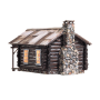 br5875 ''O'', 	Cozy Cabin - Built-&-Ready(R) Landmark Structure¨ -- Assembled