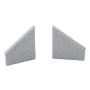 Railroad Bridge Stone Wing Walls - Resin Casting -- One Each Left and  Right Approximately: 3-3/4 x 7/16 x 4"  9.5 x 1.1 x 10.1c