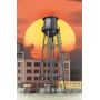 City Water Tower - Built-ups -- Assembled - Black - 3-3/4 x 3-3/4 x 11"  9.3 x 9.3 x 27.5cm HO