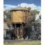 Wood Water Tank - Built-ups -- Assembled - Yellow Ochre - 3-1/2 x 3-7/8 x 6-5/8"  8.7 x 9.6 x 16.5cm HO