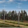 Modern High Voltage Transmission Towers - Kit -- Each Pole Stands 9-3/4"  24.7cm Tall HO