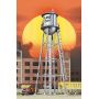 City Water Tower - Built-ups -- Assembled - Silver - 3-3/4 x 3-3/4 x 11"  9.3 x 9.3 x 27.5cm HO