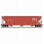 Thrall 4750 3-Bay Covered Hopper - Ready to Run -- Canadian National IC 769564 (Boxcar Red, white)