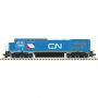 GE Dash 8-40CW - Standard DC - Master(R) Silver -- Canadian National IC 2466 (blue, white, black)