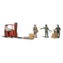 O WORKERS WITH FORKLIFT