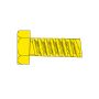 H875 Hob-Bits(R) 2-56 Hex Head Screws - Brass, pkg(5) -- 3/8 Long