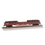 52' Wheel Flatcar with Load - Ready to Run -- Canadian National 49435 (Boxcar Red, Noodle Logo)