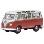 1951 Volkswagen T1 Samba Passenger Van - Assembled -- Sealing Wax Red, Beige Gray