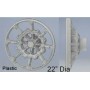 190736 Locomotive Brake Wheel 8-Spoke Cast -- 22" Scale Diameter Plastic pkg(2)