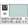 C117 Mr Hobby Mr. Color 117 - RLM76 Light Blue (Semi-Gloss/Aircraft) - 10ml