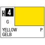 H4 Mr Hobby Aqueous Color H4 Gloss Yellow 10ml Bottle