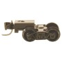 Arch Bar Trucks -- With Short Extended Couplers (Black) 10 Pairs