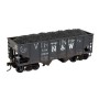 USRA 55-Ton 2-Bay Open Hopper - Ready to Run -- Norfolk and Western no. 125134 (Heavily Weathered, ex-VGN, black)