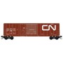 50' Rib-Side Plug and Sliding Door Boxcar No Roofwalk - Ready to Run -- Canadian National no. 553835 (1972, Boxcar Red, Noodle L
