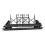 50' Fishbelly-Side Flatcar with Panel Track Support Frame Kit - Ready to Run -- Conrail no. 758007 (black)