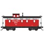 34' Wood-Sheathed Caboose with Straight Cupola - Ready to Run -- Nickel Plate Road no. 56 9red, white, black, High Speed Slogan)