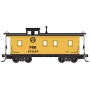 34' Wood-Sheathed Caboose with Straight Cupola - Ready to Run -- Pennsylvania Railroad no. 492894 (MOW yellow, black, Circle Key