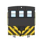 ''HO'' Plymouth ML-8 Industrial Switcher - Standard DC -- Black with Yellow Stripes