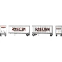 ATH1607 N ATH 28' Wedge Trailers Smooth Side/ Ext. Post (2) w/Dolly, Preston- Trailers: 37510-SM 36675-EP- Dolly: 102389