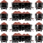 ATH1708 HO ATH 26' PCand F Ore Car Tight-Bottom Low Side w/Load, NDM no. 130960/130963/130939/130987 (4)