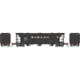 ATH1735 N PS-2 2893 3-Bay Covered Hopper, WAB Primed For Grime no. 31133