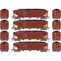 ATH33079 HO 40' Offset Coal Hopper w/Load, ATSF no. 2 (4)