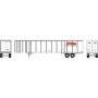 ATH72819 HO 53' Wabash Plate Trailer, XTRA no. 471420