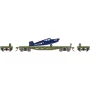ATH96458 HO 40' Flat Car w/Plane, DODX/Marines no. 7023