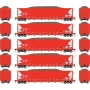 ATH98493 HO RTR 5-Bay Rapid Discharge Hopper, ITGX/Red (5)