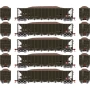 ATH98498 HO RTR 5-Bay Rapid Discharge Hopper, HLMX no. 2 (5)